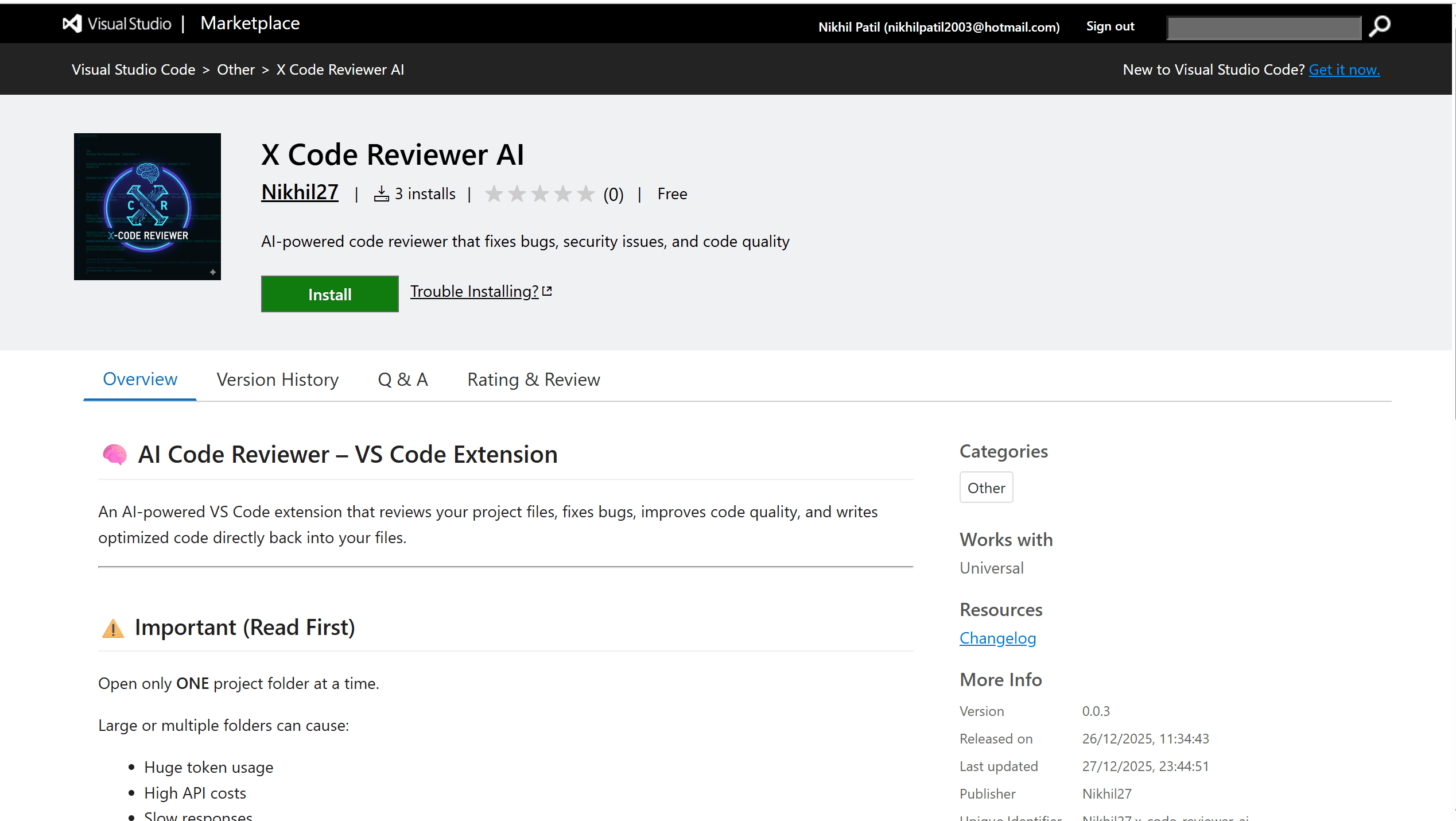 X Code Reviewer AI